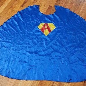AVENGERS CAPE Halloween Costume ACCESSORY Royal Blue With LOGO, ONESIZE FITS ALL